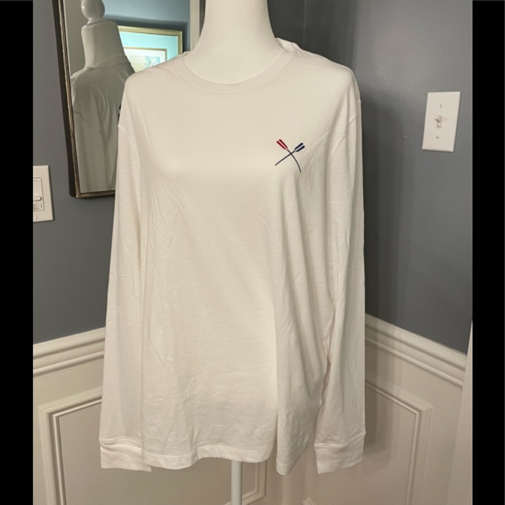 J. Crew Rowing Oars White Long Sleeve T-Shirt NWT Size - Large
